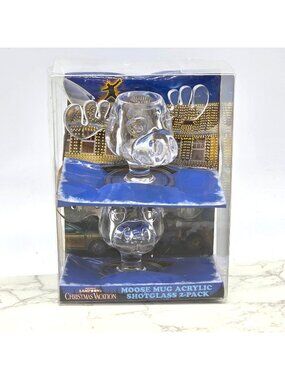 National Lampoon's Christmas Vacation Moose Mug Acrylic Shot Glass 2 Pack NEW